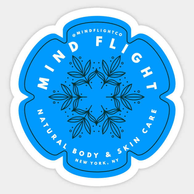 Mind Flight Six Sided Sticker by mindflightco